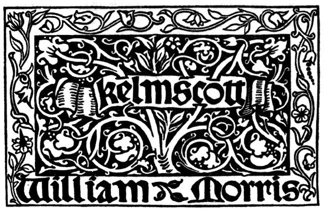 Black and White decorative pattern for Kelmscott Press print company by William Morris